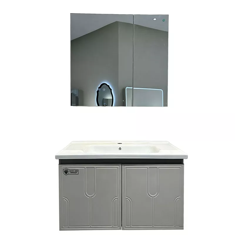 Vanité de salle de bain compacte en PVC