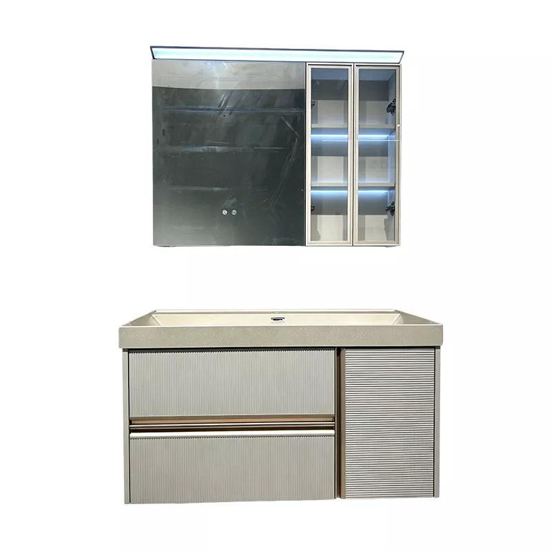 Vanité de salle de bains en PVC de luxe moderne