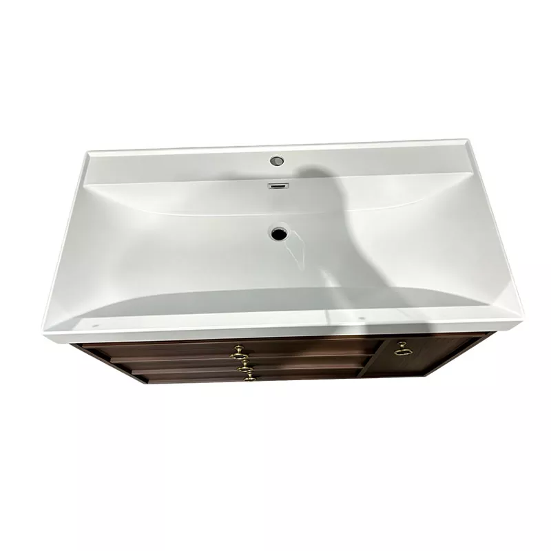 Lavabo de salle de bain à comptoir minimaliste moderne