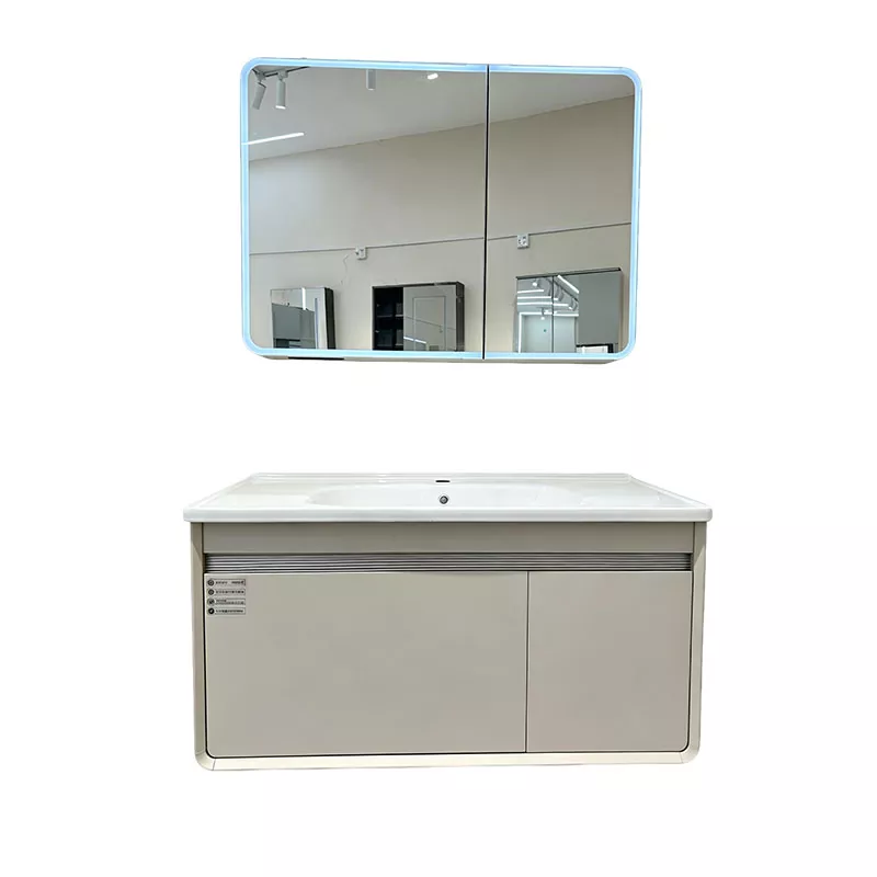 Vanité de salle de bains minimaliste moderne en PVC