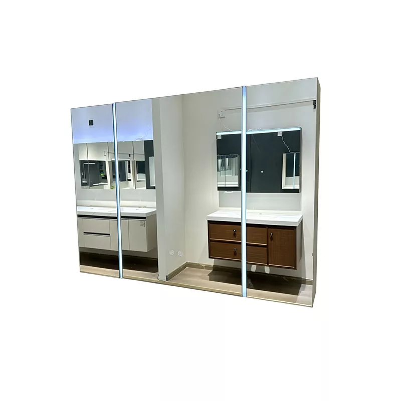 Armoire de toilette à trois portes avec miroir